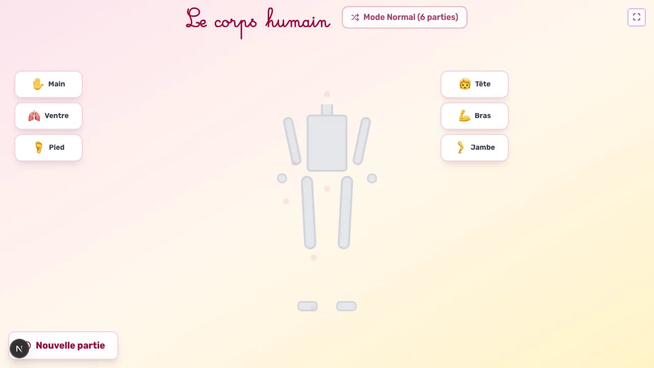 Aperçu du jeu Le corps humain sur tableau blanc interactif