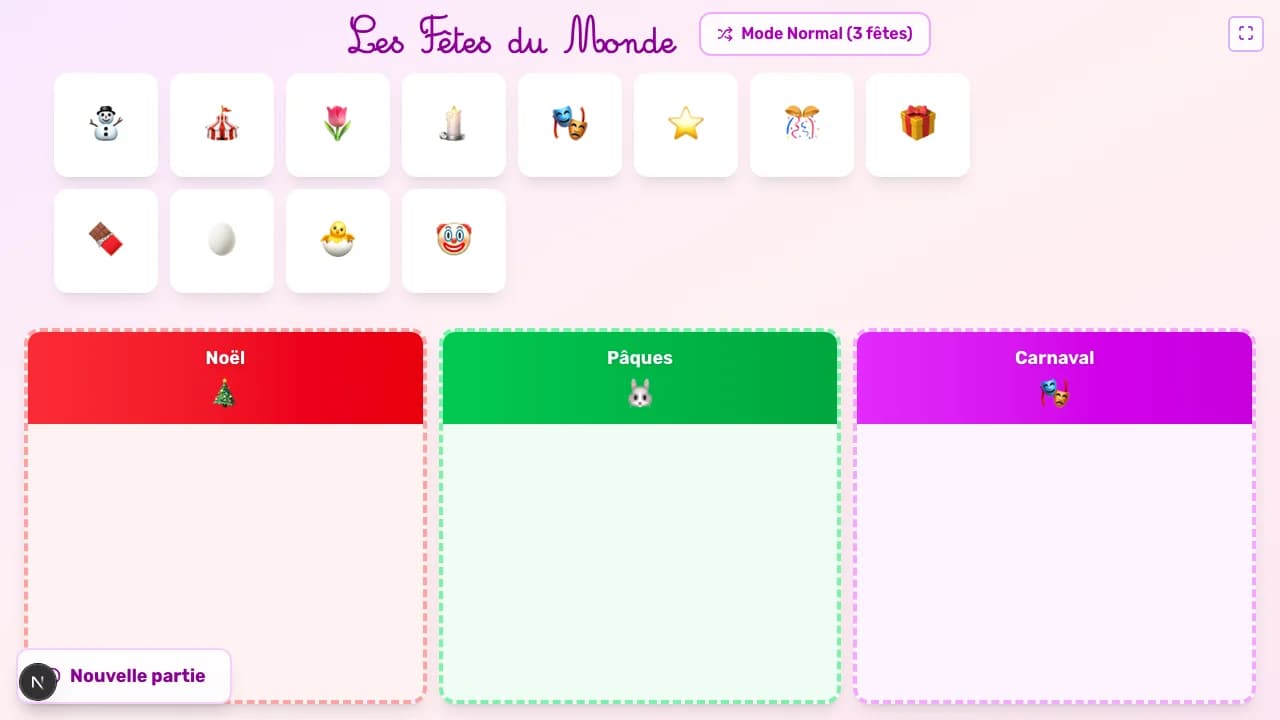 Aperçu du jeu Les fêtes du monde sur tableau blanc interactif